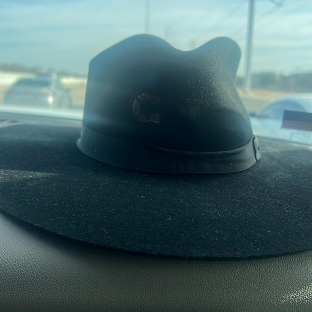 Charlie 1 Horse Women's Highway Wool Western Fashion Hat Black Ribbon Plain M